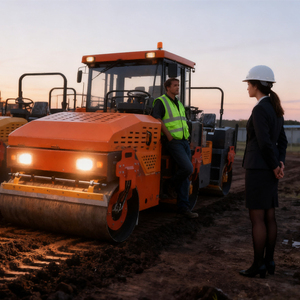 Prix d'usine Con Ruction Machine Rouleau de route Asphalte Simple Double Tambour Mini Compacteur à rouleaux - Product Image 1