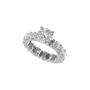 Bague en diamant de laboratoire taille ronde 6.25 US, en argent 925, or 9kt, 14kt, 18kt pour bijoux féminins - Product Image 1