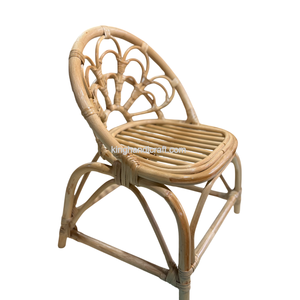 Chaise pour enfants en rotin faite à la main, vintage, pour la décoration d'une fête d'anniversaire d'enfants, meubles en osier naturel pour enfants - Product Image 2