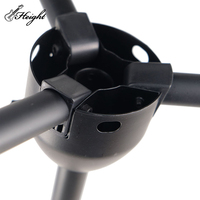 Support de microphone professionnel à cinq têtes avec accessoire d'instrument de musique à cadre en métal de table droite
