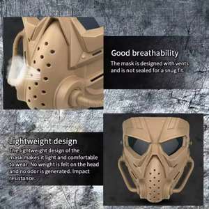 Máscara Protectora Facial Táctica para Exteriores Maxbrace, Máscara Facial Completa con Perfil para <span class=keywords><strong>Paintball</strong></span>, Resistente al Viento - Product Image 5