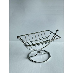 Stainless Steel Soap Drain Rack Waterproof Wall Mount <b>Bathroom</b> Storage <b>Set</b> Modern Design for Home Use Includes Soap Holder - Product Image 3