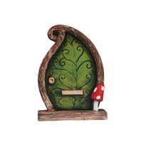 Porte de fée en résine rose enchantée - Accessoire de maison d'elfe de jardin fantaisiste pour les jardins de lutins magiques et la décoration de conte de fées