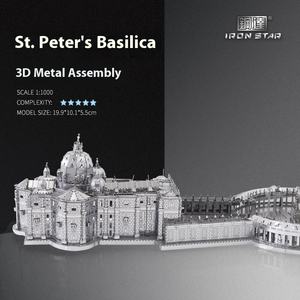 Nanyuan Gangda DIY <span class=keywords><strong>3D</strong></span> Metal <span class=keywords><strong>Puzzle</strong></span> IRON STAR B32202-St. Modèle de jouet assemblé de la cathédrale de Pierre - Product Image 1