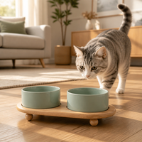 Fontaine à eau manuelle en céramique de 850 ml pour animaux de compagnie, distributeur d'eau intelligent pour petits animaux avec système de circulation à charge