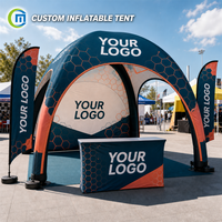 Tente Gonflable Chapiteau Personnalisable pour Événements, Auvent Événementiel Imperméable Portable pour Fêtes en Extérieur 4x4m 10x10ft