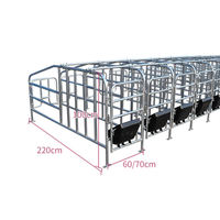 Nuevo Establo de Gestación para Cerdas, Jaula de Acero Inoxidable Galvanizado, Corral para Cerdos, Equipo de Cría de Cerdos con Larga Vida Útil