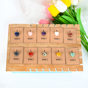 คริสตัลธรรมชาติใหม่ล่าสุด งานฝีมือหินอเมทิสต์ หินบำบัดรูปหัวใจ สำหรับชุดของขวัญ - Product Image 3