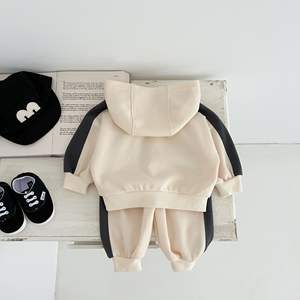 Costumes pour enfants Angou, garçons et filles, automne, nouveau style, sweat-shirt à capuche en coton pour bébé fille, pantalon <span class=keywords><strong>de</strong></span> survêtement, ensemble deux pièces, vêtements <span class=keywords><strong>de</strong></span> sport décontractés - Product Image 3