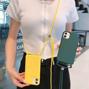 Cross Body Caoutchouc Smart Phone Couvre TPU Shell Case <span class=keywords><strong>Collier</strong></span> Téléphone Cas Pour <span class=keywords><strong>Iphone</strong></span> 14 13 12 11 pro max Mobile téléphone lanière - Product Image 6