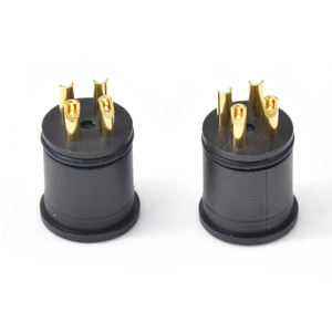 ขั้วต่อวงกลมแบบตัวผู้ M12-A 4 ขา ชุบทองคุณภาพสูง แกนยางกันน้ำ IP67 สำหรับเซ็นเซอร์ - Product Image 4