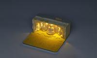 Bloc-notes en papier découpé au laser 3D au design personnalisé avec veilleuse prête à expédier-Notes autocollantes imprimées et imprimées
