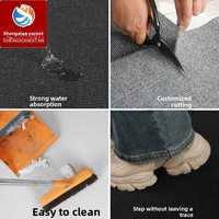 Tapis en polyester noir style Instagram, idéal pour événements, célébrations et expositions, avec velours épais, adapté à une utilisation à long terme