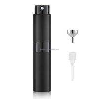 Atomiseur de parfum portable plat rechargeable de 8 ml, vaporisateur à pompe, flacon pulvérisateur en aluminium, écran en verre intérieur, diffuseur de roseaux, impression personnalisée