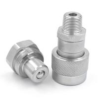 KZE-B 3/8" NPT Raccord rapide hydraulique à filetage verrouillable haute pression en acier au carbone zingué