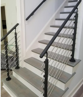 JBM JBM-054 Garde-corps moderne pour escalier et balcon, en tube d'acier inoxydable poli au sable, taille personnalisable, côté