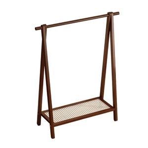 Perchero de pie para dormitorio y uso doméstico, de madera maciza, perchero y estante de almacenamiento interior, limpio y sencillo. - Product Image 5