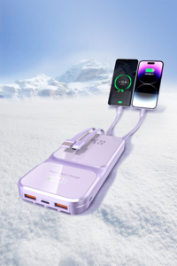 Xách tay 20000mAh sạc nhanh ngân hàng điện với 4 dòng được xây dựng trong cáp 10000mAh <span class=keywords><strong>Micro</strong></span> <span class=keywords><strong>USB</strong></span> giao diện đầu vào 15 Wát Công suất đầu ra - Product Image 4