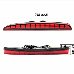 2 Piezas de Luces LED Reflectoras para Parachoques Trasero para <span class=keywords><strong>Honda</strong></span> <span class=keywords><strong>Civic</strong></span> Type R 2016 2017 2018 2019, Luces de Funcionamiento + Freno + Señal de Giro, 3 Funciones - Product Image 3