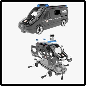 Ensemble de jouets de construction pour enfants, voiture de police à assembler manuellement, puzzle, camion de pompiers, <span class=keywords><strong>ambulance</strong></span>, voiture <span class=keywords><strong>express</strong></span>, blocs de construction - Product Image 6