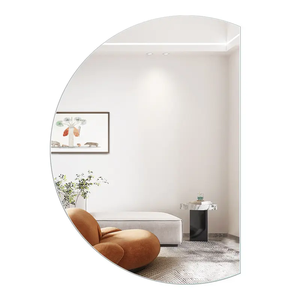<span class=keywords><strong>Espejo</strong></span> de <span class=keywords><strong>Baño</strong></span> de Cobre con Luz LED Impermeable para Colgar en Pared con Sensor de Mano, Estilo Nórdico Lujoso Semicircular - Product Image 5