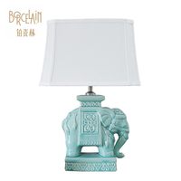 En gros rétro de luxe antique décoration de la maison éléphant lampe de table en céramique pour salon