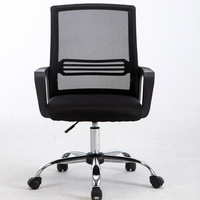 Chaise de bureau ergonomique moderne à dossier mi-haut avec support lombaire, en maille, mobilier de bureau, produits promotionnels à prix abordable