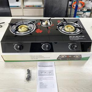 Cuisinière à gaz à trois brûleurs domestique JKN-G302GB avec panneau de verre - Product Image 3