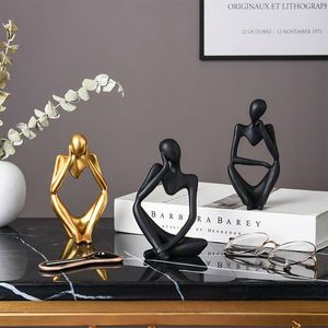 Nordic Office <b>Desk</b> Accessories Thinker Figure Statue Luxury Living Room Decoration Home Decor Art Desktop - Product Image 2