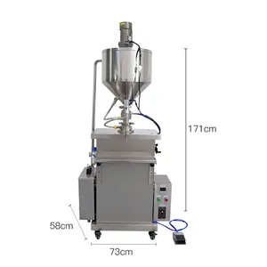 Wax Filling Machines Cosmetic Cream Filling Machine With Mixing and Heating