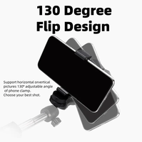 Trépied perche à selfie avec télécommande détachable et miroir de rétroviseur, support de téléphone portable extensible et portable pour iPhone Android, idéal pour les voyages et les selfies