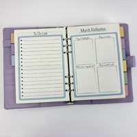 Fabrik-Niedrigpreis, Geringe Mindestbestellmenge, Personalisiertes A5 Leder-Notizbuch mit Gestepptem Einband, Agenda-Planer mit Hardcover für Sparherausforderungen