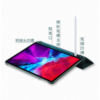 Housse de protection pour iPad 10,2 pouces 7ème et 8ème génération, étui pour tablette en TPU souple avec cuir PU et emplacement pour stylet