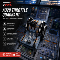Panneau de commande de simulateur de vol en aluminium 1:1 pour Airbus A320, avec quadrant de commande à double moteur et piédestal central, pour MSFS Sim