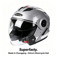 Casque de moto modulaire de luxe personnalisé de haute qualité avec double visière pour le tourisme et la conduite sur route OEM