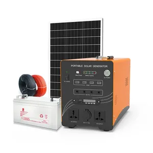 مجموعات كاملة من مولد الطاقة الشمسية dcv AC va V 12w W W محطة طاقة محمولة للمنزل