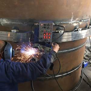 Chariot de soudage automatique à tête oscillante HK-100S pour réservoirs courbes, <span class=keywords><strong>robot</strong></span> de soudage Huawei MIG, neuf - Product Image 2