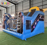 Aire de jeux intérieure espace thème garden party château sautant gonflable structure en PVC maison de saut gonflable videur gonflable
