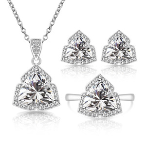 Conjunto de Joyería de Moda con Gemas de Zirconia en Colores de Tendencia 2026 <span class=keywords><strong>para</strong></span> Venta al por Mayor, Anillo, Collar y Pendientes <span class=keywords><strong>para</strong></span> <span class=keywords><strong>Mujer</strong></span>, Accesorios de Moda <span class=keywords><strong>para</strong></span> Fiesta - Product Image 2