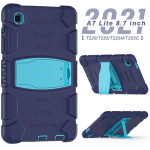 3 strati di silicone PC antiurto Tablet custodia per <span class=keywords><strong>Samsung</strong></span> <span class=keywords><strong>Galaxy</strong></span> <span class=keywords><strong>Tab</strong></span> <span class=keywords><strong>A7</strong></span> <span class=keywords><strong>Lite</strong></span> 8.7 "T225 T220 rigido robusto protettore con supporto - Product Image 6