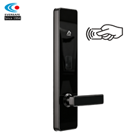 Cerradura Electrónica Moderna de Acero para Hotel con Tarjeta IC |   Estructura de 5 Pernos + Impermeabilidad IP54 para Puertas de Acero Inoxidable, SDK y Software Gratuitos