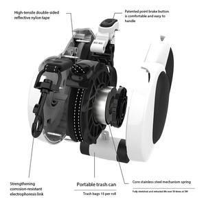 Laisse de chien ABS solide rétractable automatique lumière LED réfléchissante antidéflagrante antichoc chien marche corde chaîne pour animaux de compagnie - Product Image 3