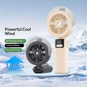Mini ventilateur portatif personnalisé pour le refroidissement et la dissipation de la chaleur, rechargeable par USB, pliable et avec fonction de pulvérisation. - Product Image 4