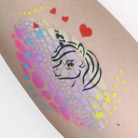 GP Wholesale Pochoirs de tatouages temporaires réutilisables imperméables en PET, ensemble d'art corporel blanc pour peinture faciale, maquillage d'Halloween