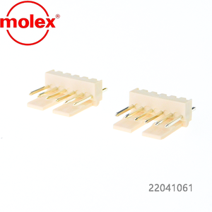 Molex 2.5mm 피치 6핀 5045 시리즈 0022041061 PCB 헤더 구리 합금 3A 250V 와이어 투 와이어/와이어 투 보드 커넥터 - Product Image 4