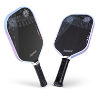 Raquette de pickleball Joysent avec logo personnalisé, sans bordure, Air Dynamic Throat, thermoformée en fibre de carbone, approuvée par l'USAPA