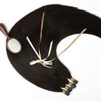 Extensions de cheveux I-Tip en kératine brute 100% Remy, naturelles, double tirage, européennes, vente en gros