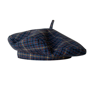 Chapeau béret rétro tendance, hiver automne, style britannique, motif quadrillé, chapeau soucoupe volante, polyvalent, <span class=keywords><strong>petit</strong></span> chapeau de peintre japonais - Product Image 4