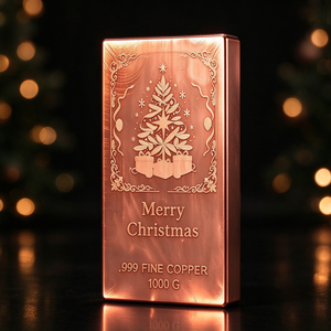 1KG <b>copper</b> bullion bar for Christmas <b>Gift</b> Souvenir - Product Image 6