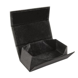 Custodia per occhiali nera pieghevole, stoffa impermeabile, custodia per occhiali in cartone, con Logo personalizzato - Product Image 4